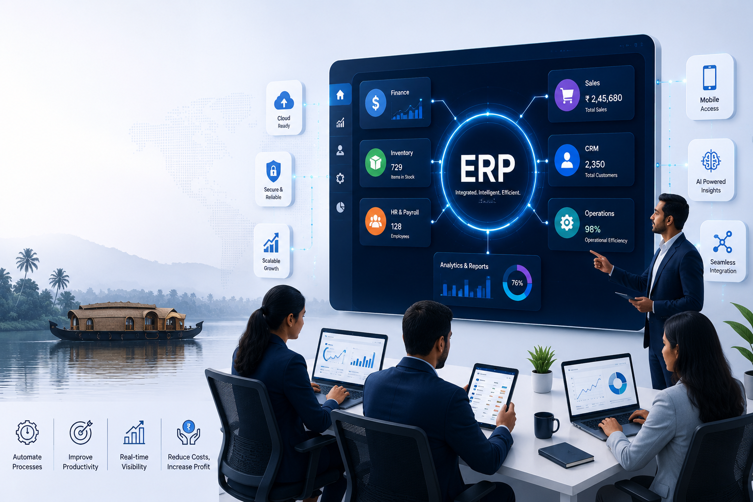 Custom ERP software solutions for businesses in Kerala