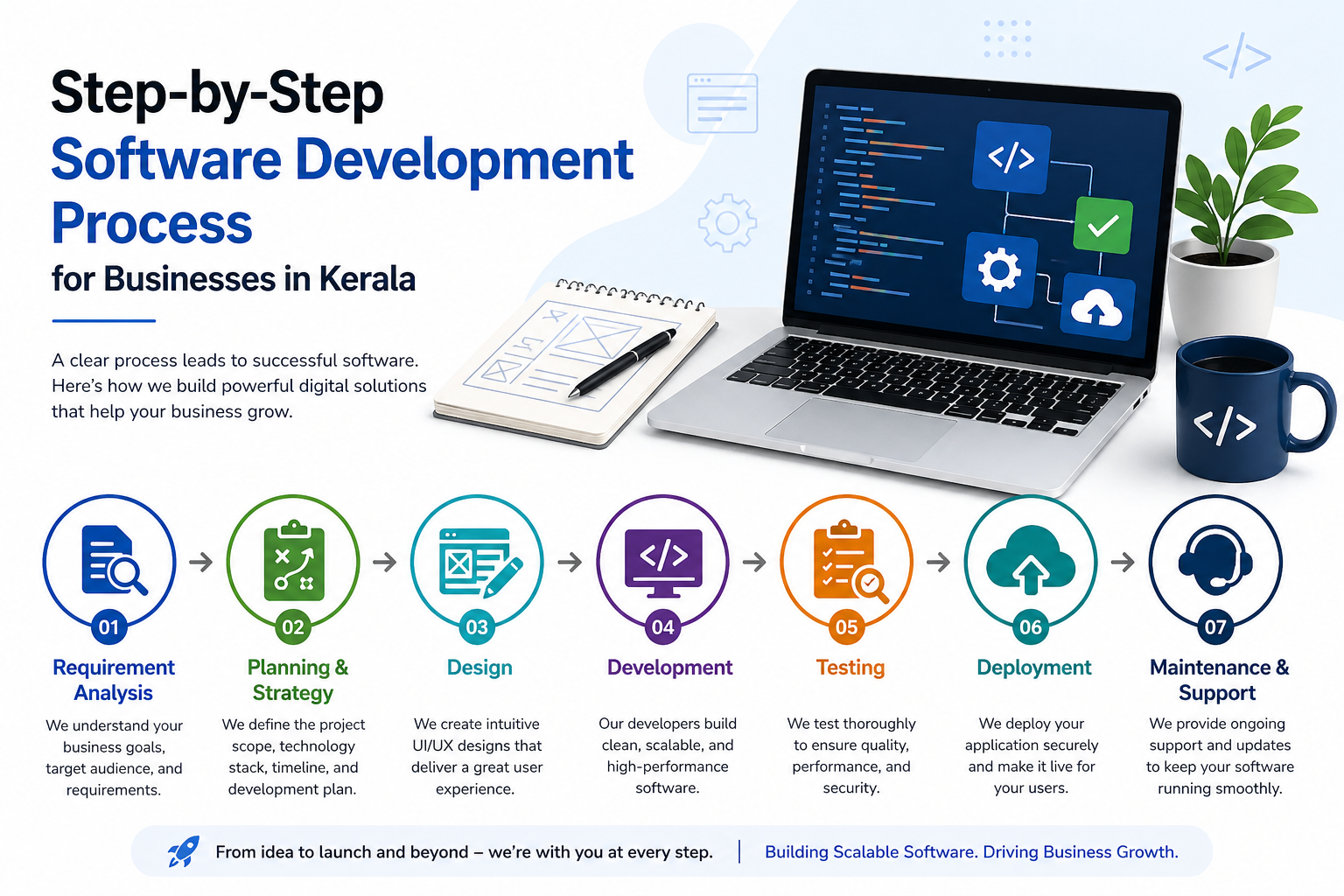 software development process steps for businesses in Kerala